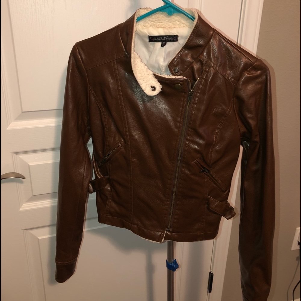 Faux Leather Blazer!